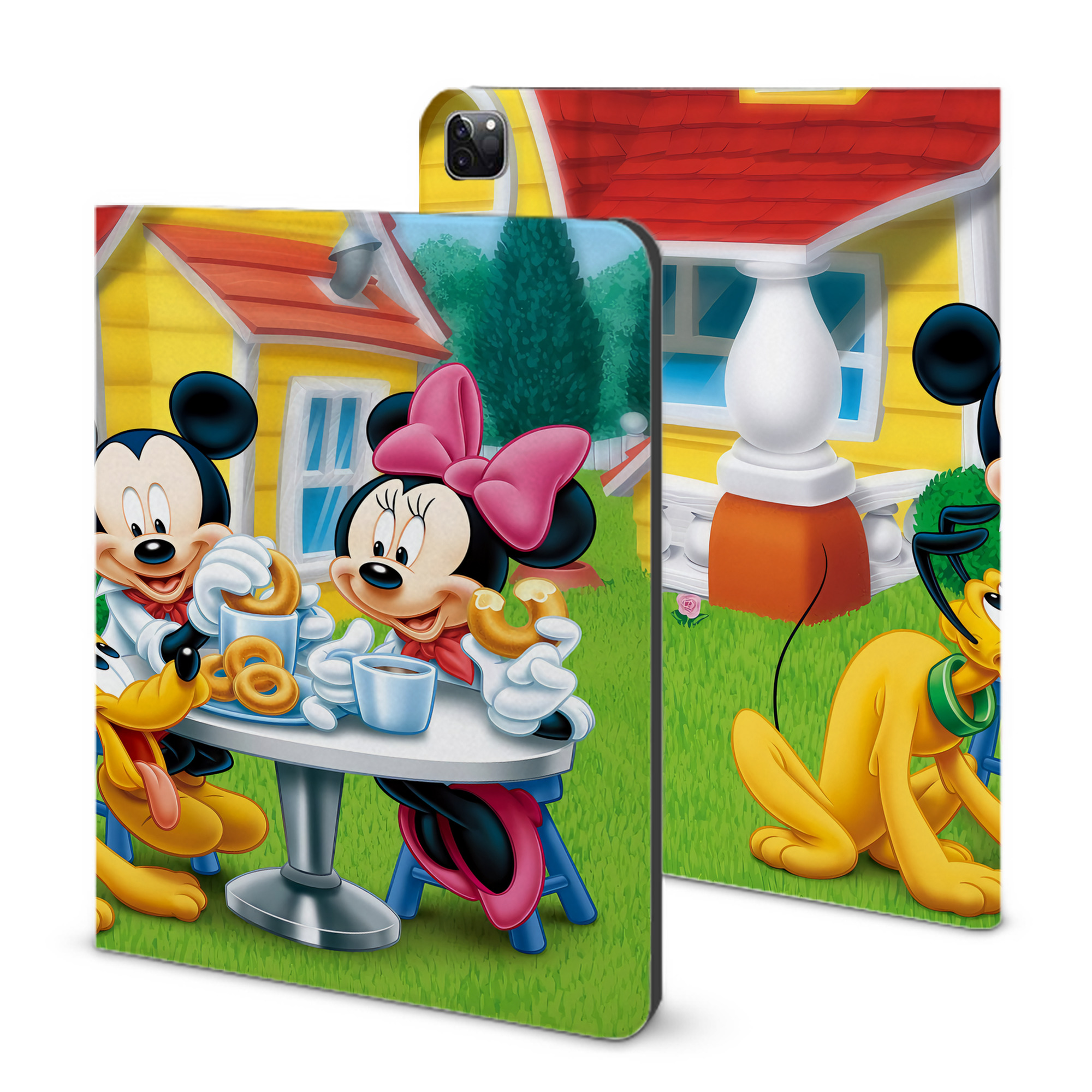 （画像用） ミッキーマウス Mickey Mouse IPad ケース ブック型 PUレザー TPU 耐衝撃 軽量 薄型 ペン収納なし 全面保護 IPad 各モデル対応